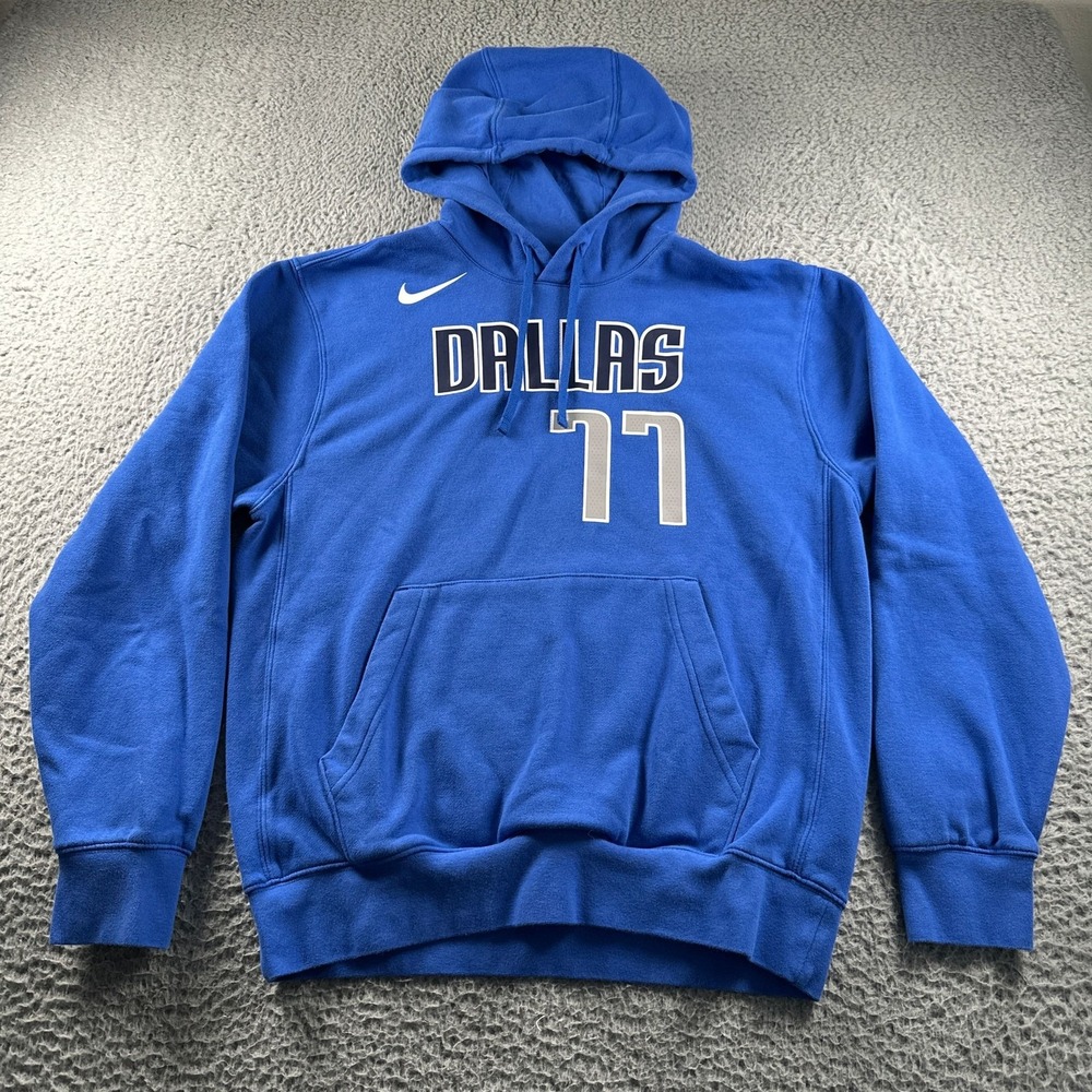 Nike Dallas Mavericks Luka Doncic 77 Hoodie Mens‎ S Blue Pullover Fleece NBA